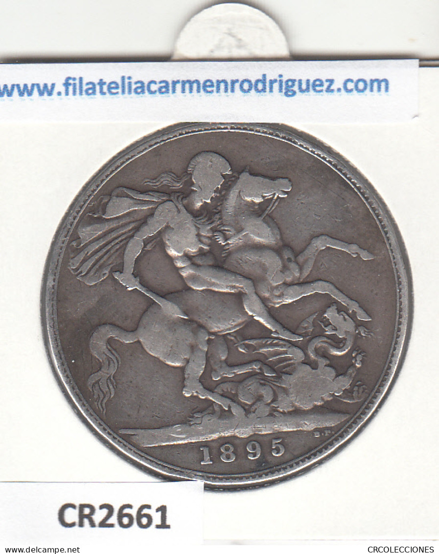 CR2661 MONEDA GRAN BRETAÑA 1 CORONA 1895 MBC - Autres – Europe