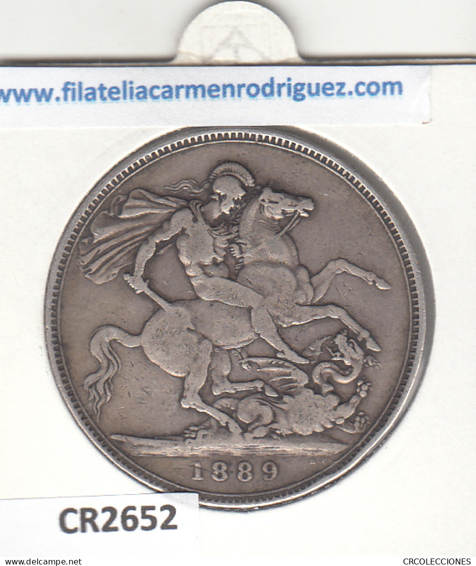 CR2652 MONEDA GRAN BRETAÑA 1 CORONA 1889 MBC - Autres – Europe