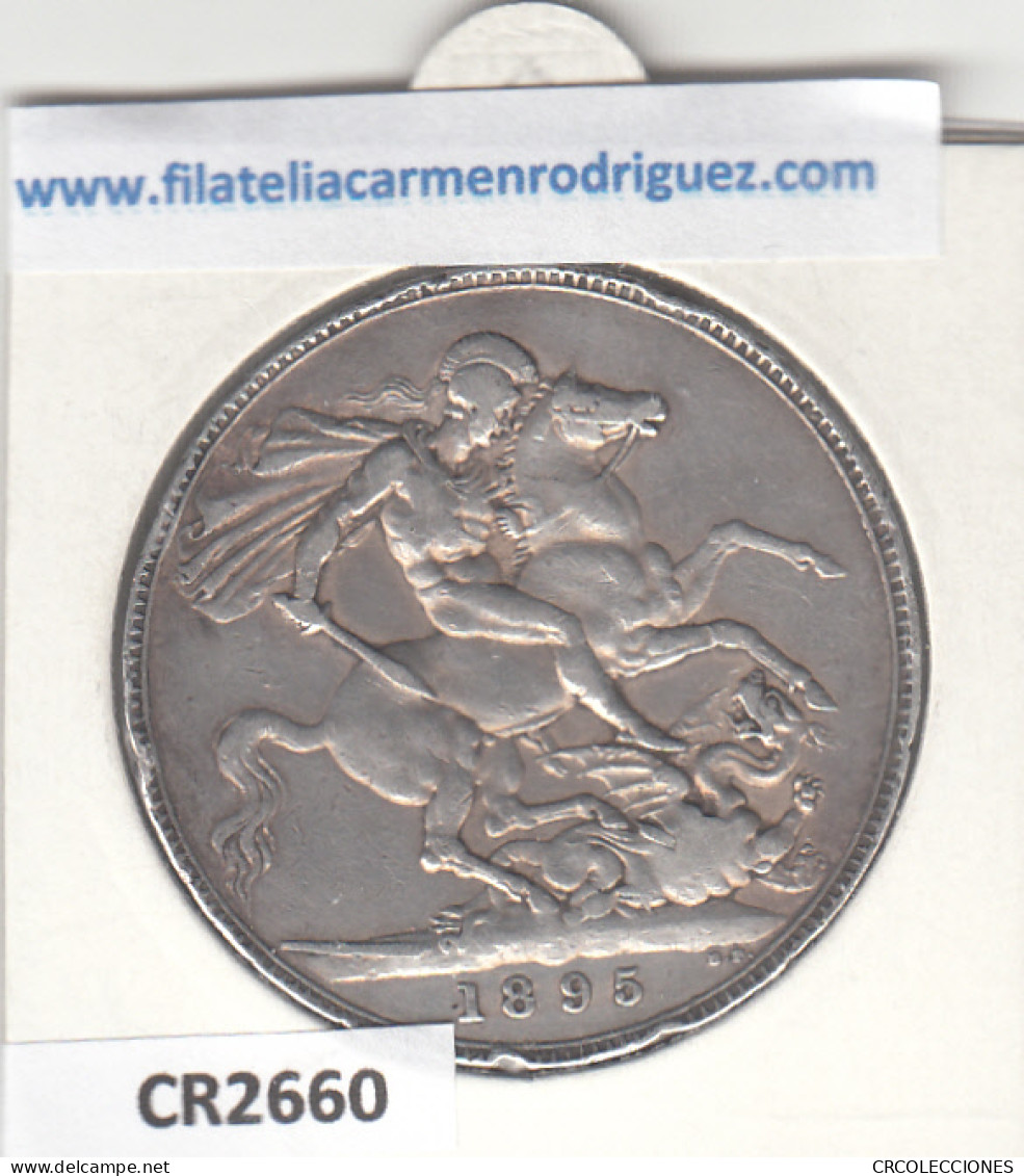 CR2660 MONEDA GRAN BRETAÑA 1 CORONA 1895 MBC - Otros – Europa