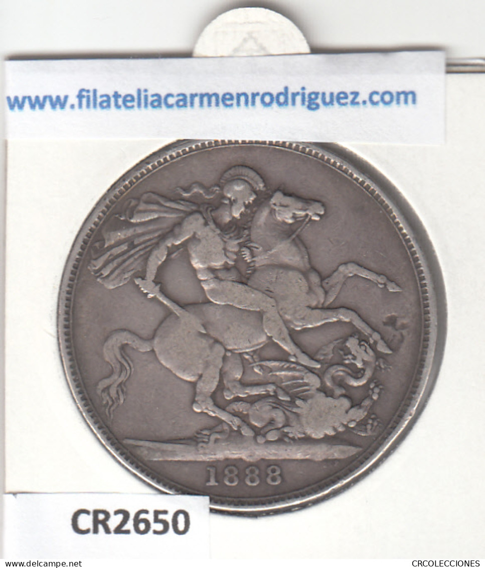 CR2650 MONEDA GRAN BRETAÑA 1 CORONA 1888 MBC - Autres – Europe