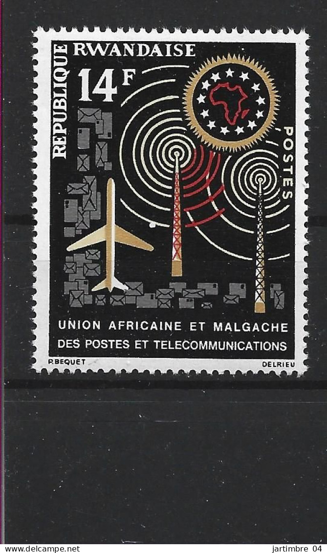 1963 RWANDA 23** Télécommunications, Union Africaine - Unused Stamps