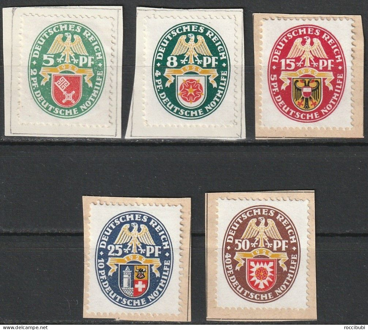 1929 // 430/434 Auf Papier - Nuevos