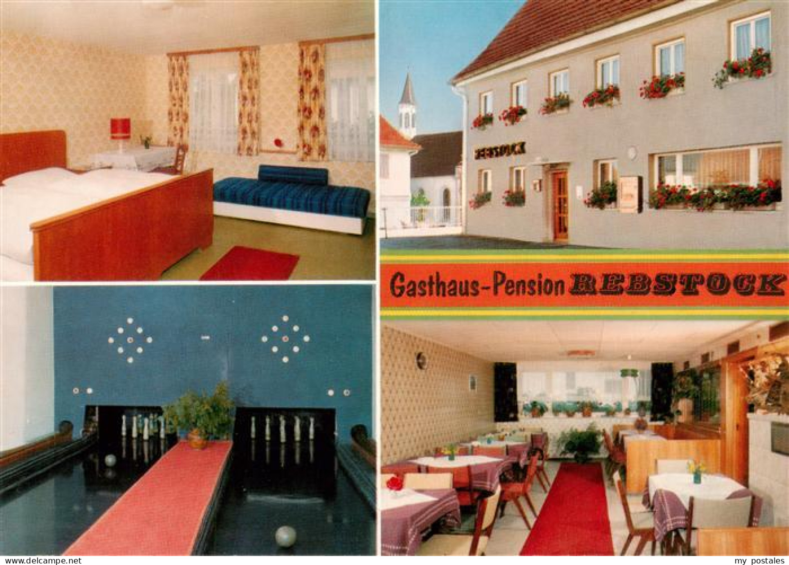 73896456 Feckenhausen Gasthaus Pension Rebstock Gastraum Gaestezimmer Kegelbahn  - Rottweil