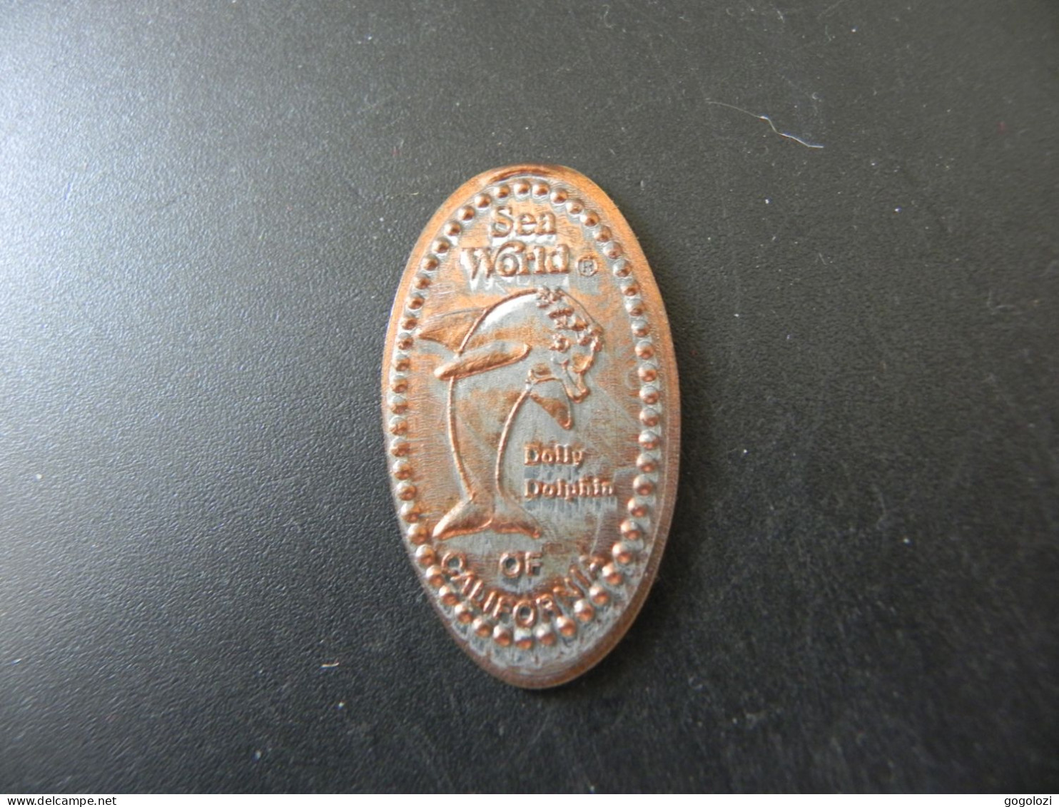 Jeton Token - Elongated Cent - USA - Sea World Of California - Dolly Dolphin - Souvenir-Medaille (elongated Coins)