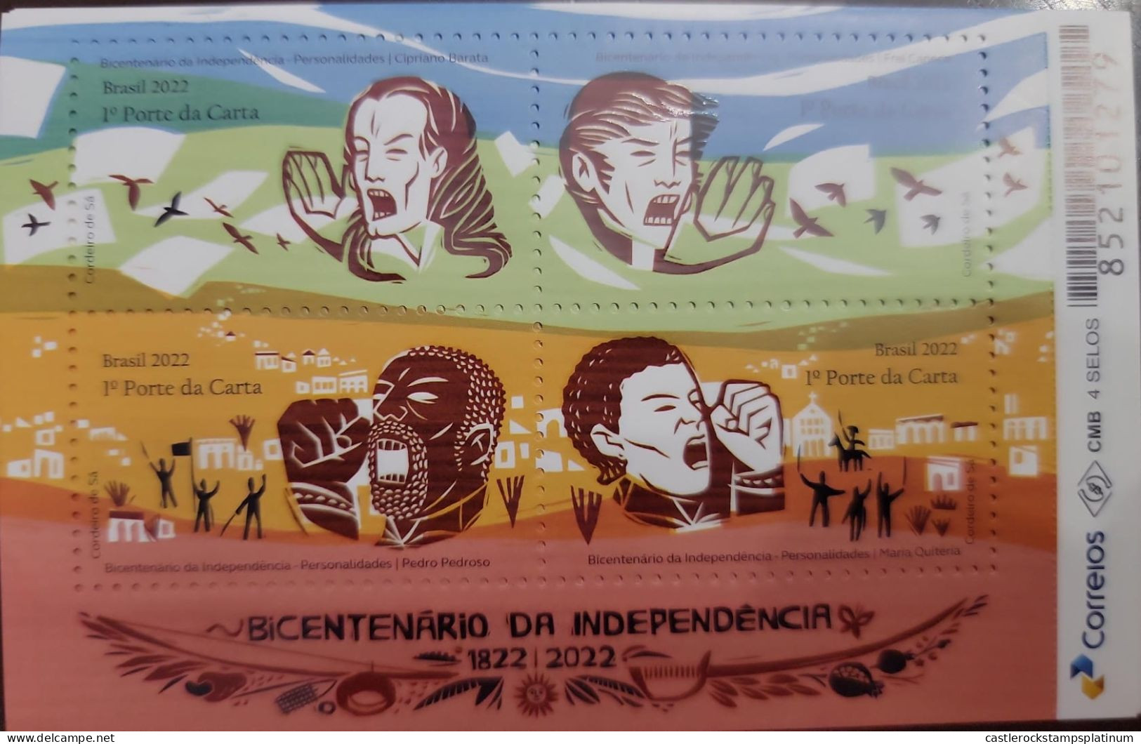 O) 2022 BRAZIL, BICENTENARY OF INDEPENDENCE, DIFFERENT HUMAN RACES, KARYOTYPE, MNH - Other & Unclassified