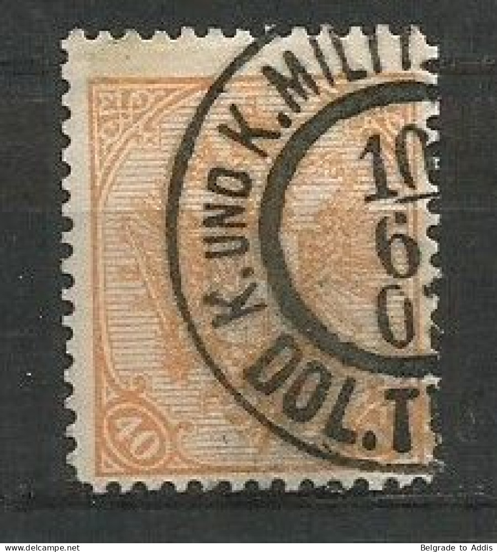 Bosnia Bosnien K.u.K. Austria Hungary Mi.19 Perforation 12½ Used 1900 - Bosnien-Herzegowina