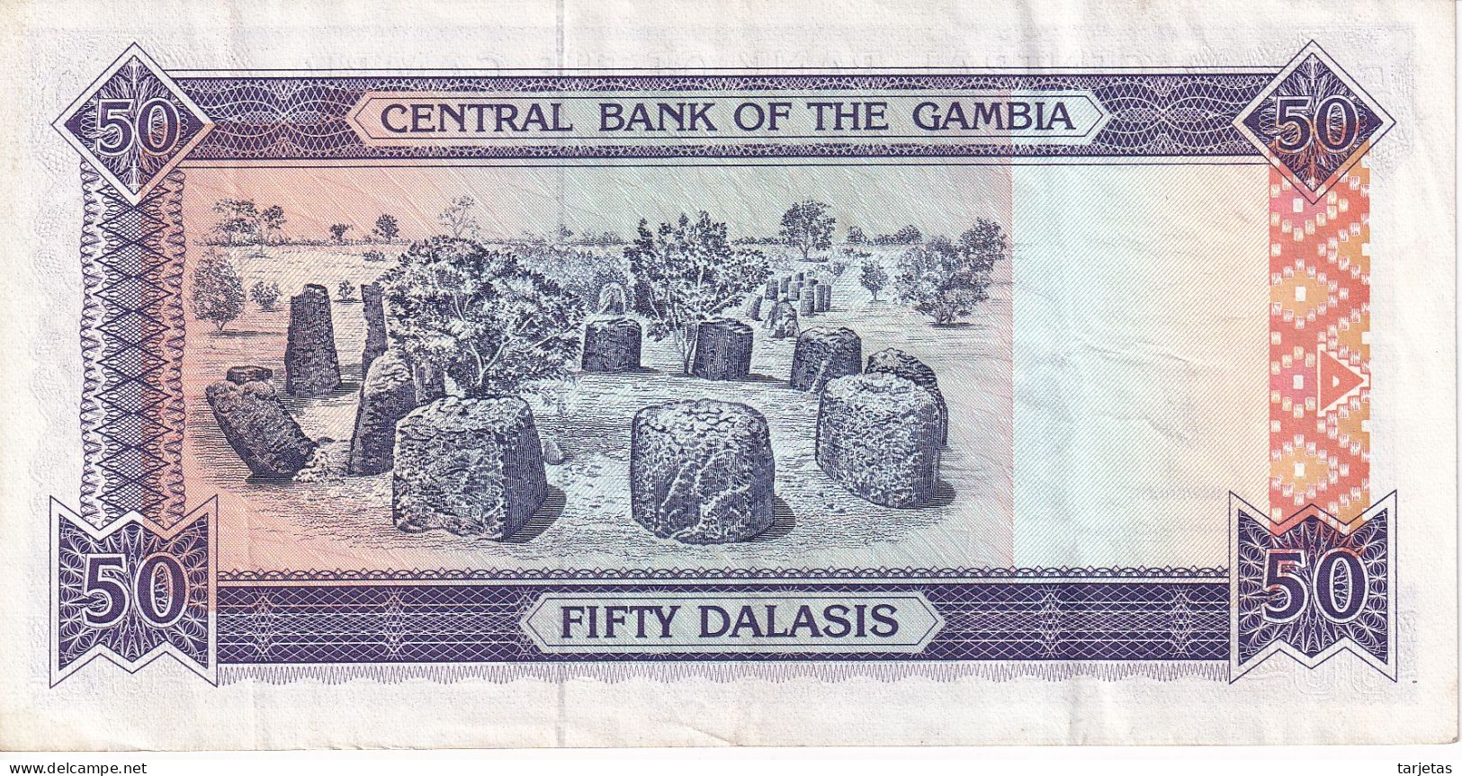 BILLETE DE GAMBIA DE 50 DALASIS DEL AÑO 1991 (BANKNOTE) - Gambia