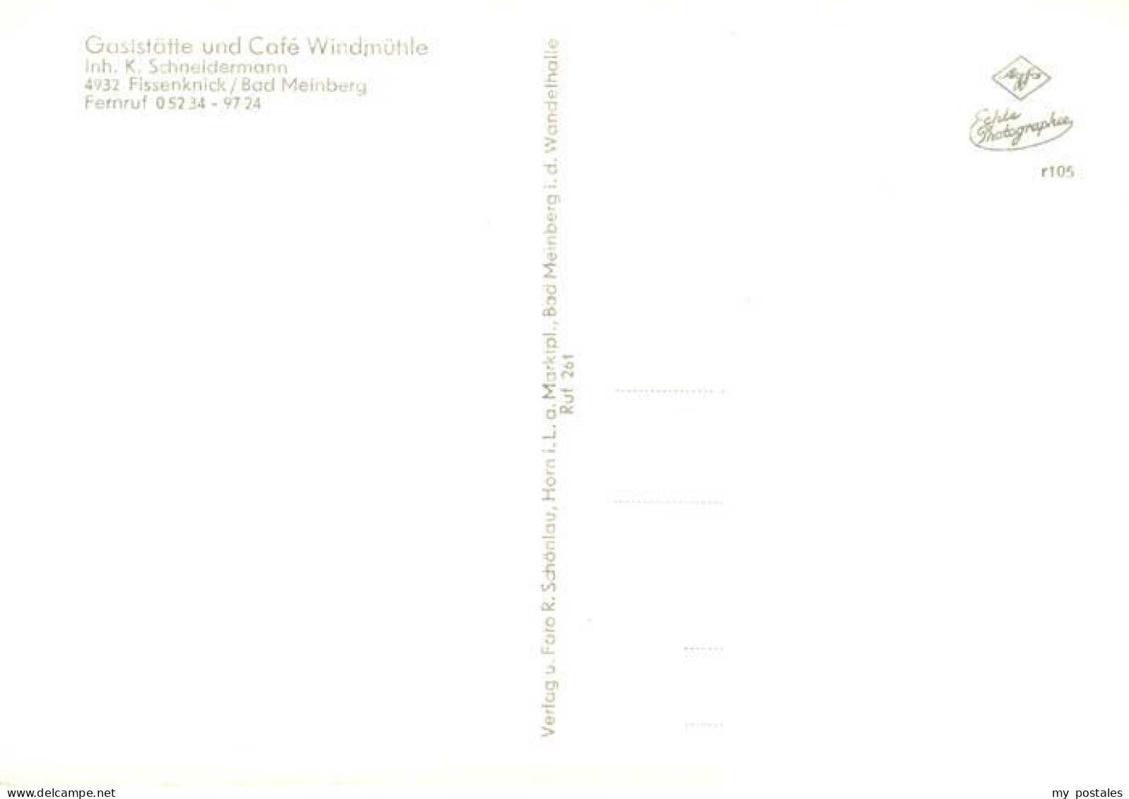 73896383 Fissenknick Horn-Bad Meinberg NRW Gaststaette Cafe Windmuehle - Bad Meinberg