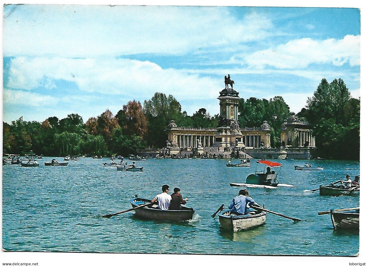 PARQUE DEL RETIRO, ESTANQUE Y MONUMENTO A ALFONSO XII.-  MADRID.- ( ESPAÑA ) - Madrid