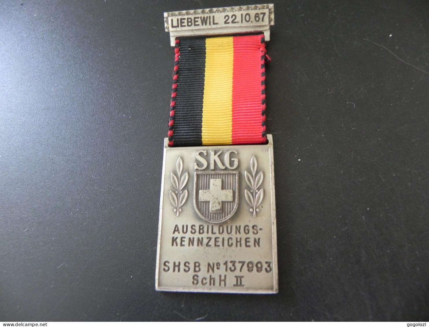 Medaille Medal - Schweiz Suisse Switzerland - SKG Ausbildungskennzeichen Liebewil 1967 - Autres & Non Classés