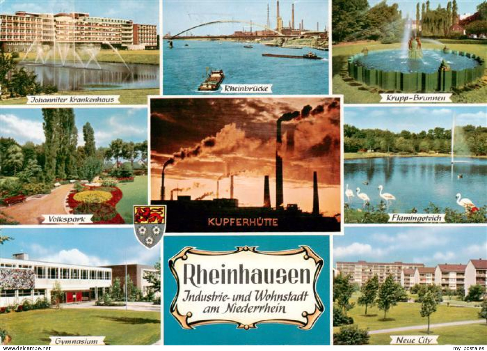 73896327 Rheinhausen  Duisburg Johanniter Krankenhaus Rheinbruecke Krupp Brunnen - Duisburg
