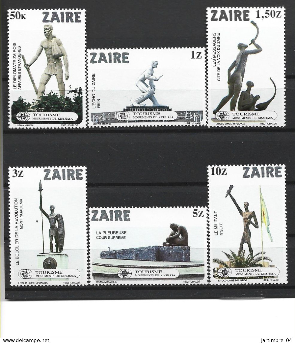 1983 ZAIRE 1132-37** Tourisme, Monuments - Ungebraucht