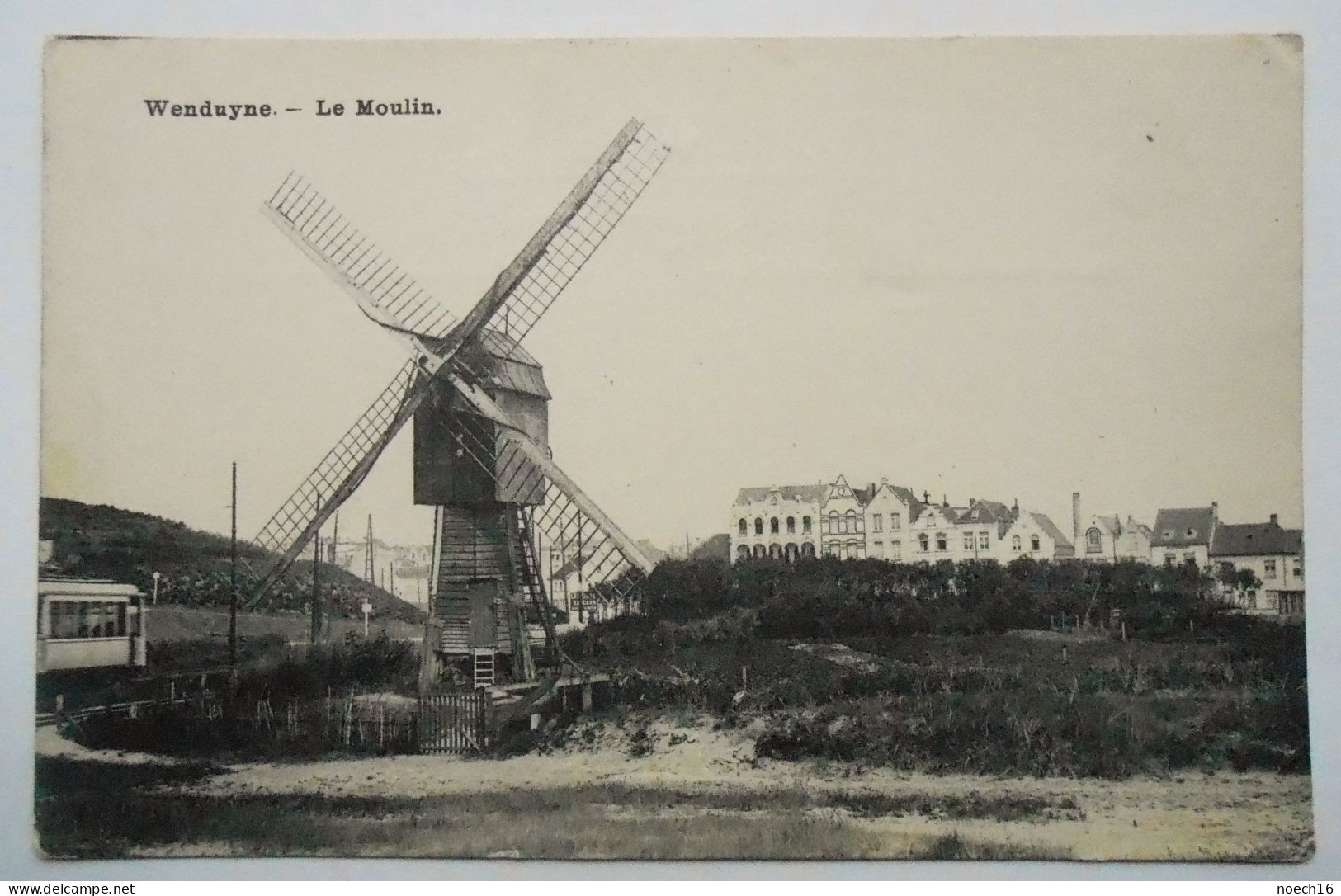 CPA 1913 Wenduyne Le Moulin / Arrivée Du Tram - Wenduine