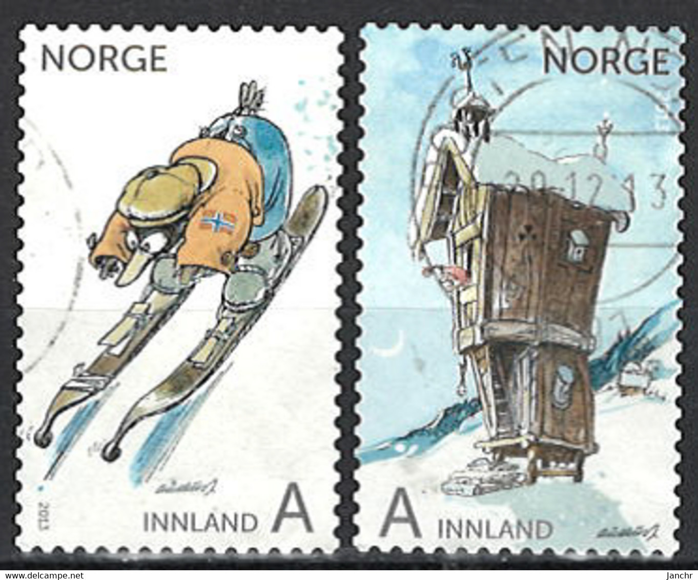 Norwegen Norway 2013. Mi.Nr. 1833-1834, Used O - Oblitérés