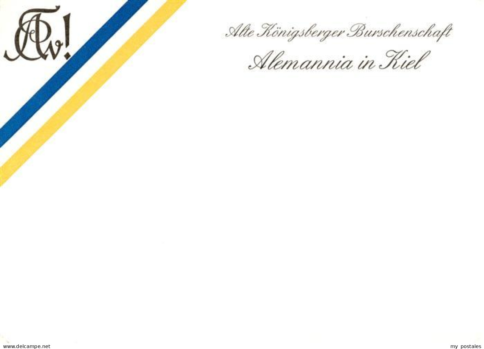 73896182 Kiel Alte Koenigsberger Burschenschaft Alemannia Kiel - Kiel