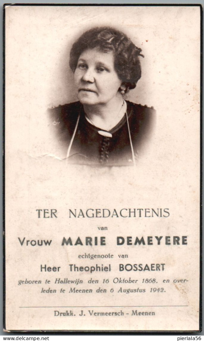 Bidprentje Halewijn - Demeyere Marie (1868-1942) - Imágenes Religiosas