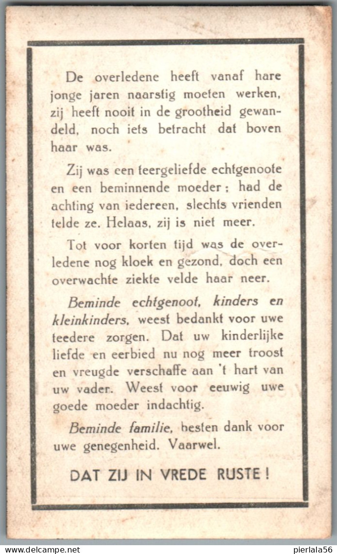 Bidprentje Halewijn - Demeyere Marie (1868-1942) - Imágenes Religiosas