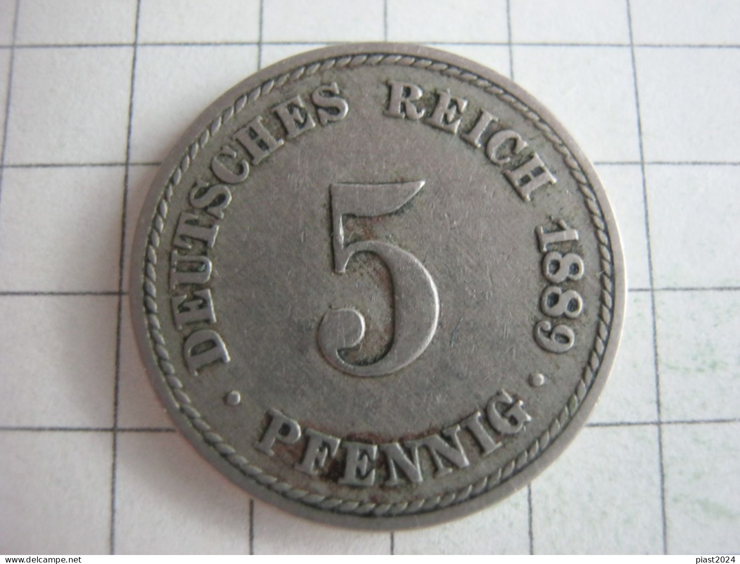 Germany 5 Pfennig 1889 A - 5 Pfennig