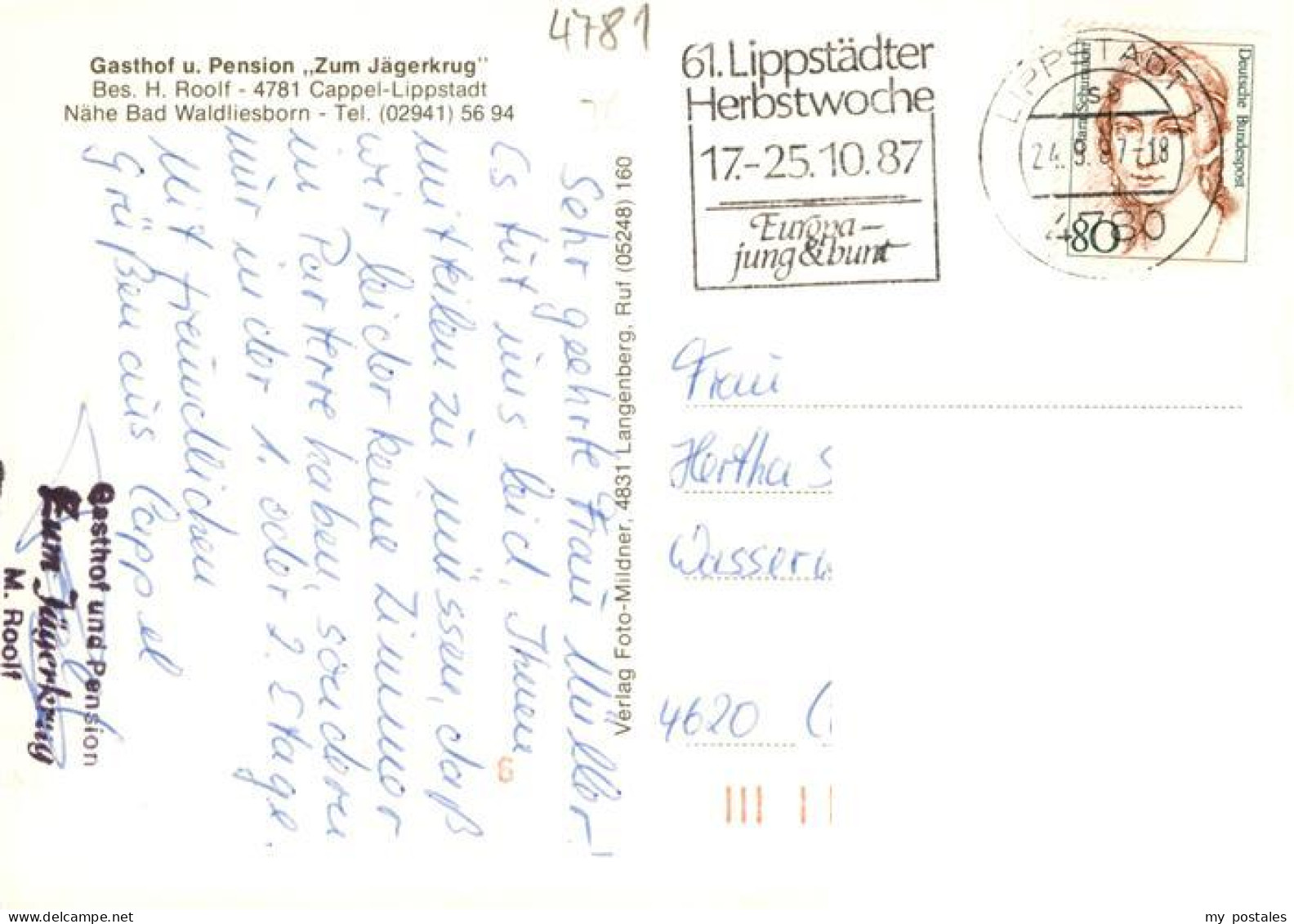 73896123 Cappel Lippstadt Gasthof Pension Zum Jaegerkrug Gastraeume Cappel Lipps - Lippstadt