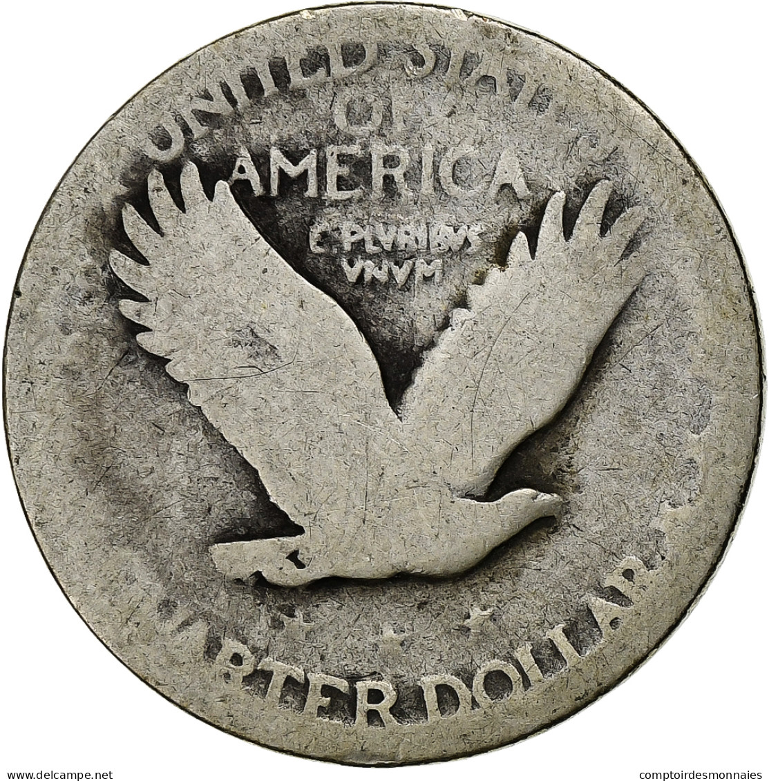 Monnaie, États-Unis, Quarter, San Francisco, Dollar Liberté, B+, Argent - 1916-1930: Standing Liberty (Liberté Debout)