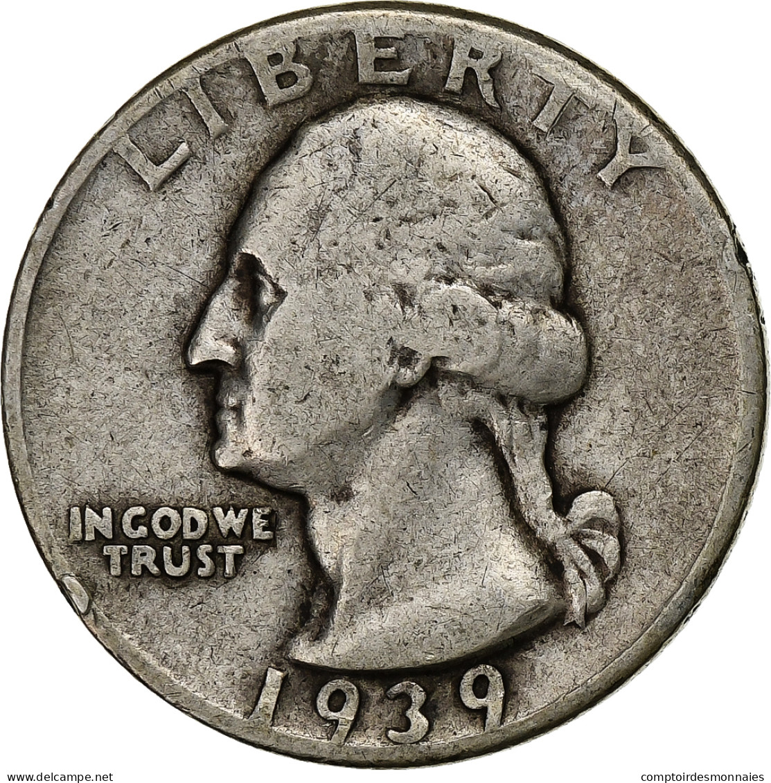 États-Unis, Quarter, Washington Quarter, 1939, U.S. Mint, Argent, TB+, KM:164 - 1932-1998: Washington