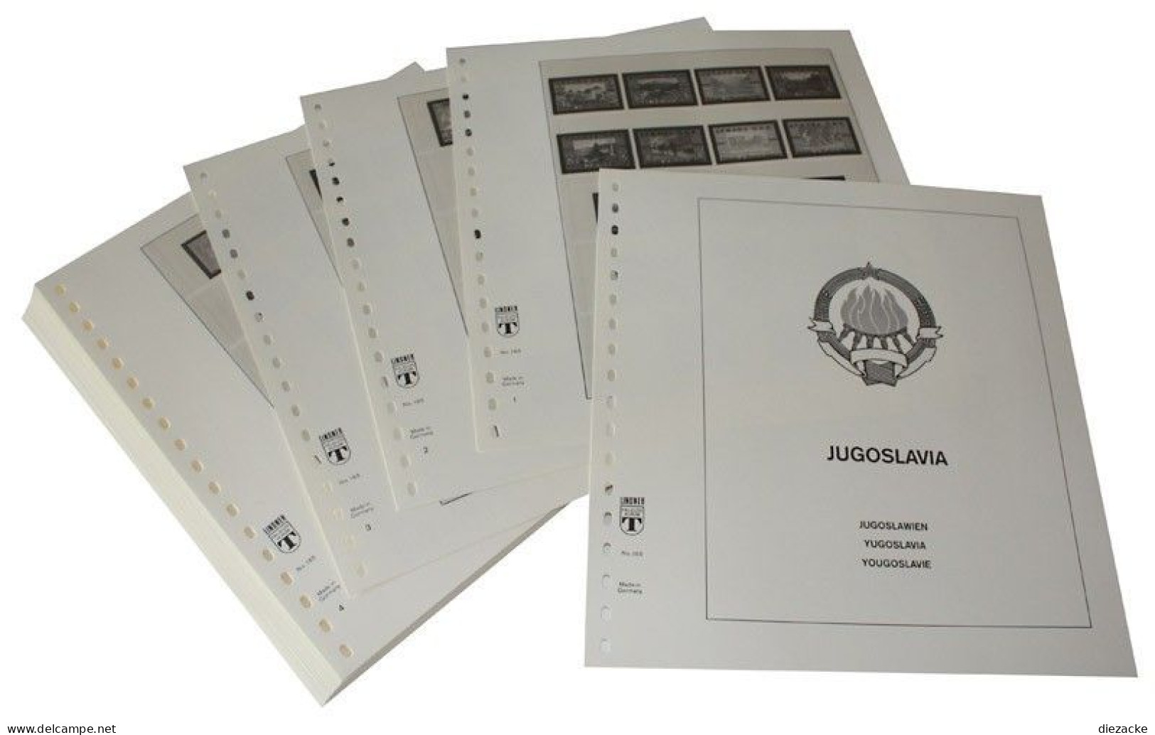 Lindner-T Jugoslawien 1987-1991 Vordrucke 166-87 Neuware ( - Pre-printed Pages
