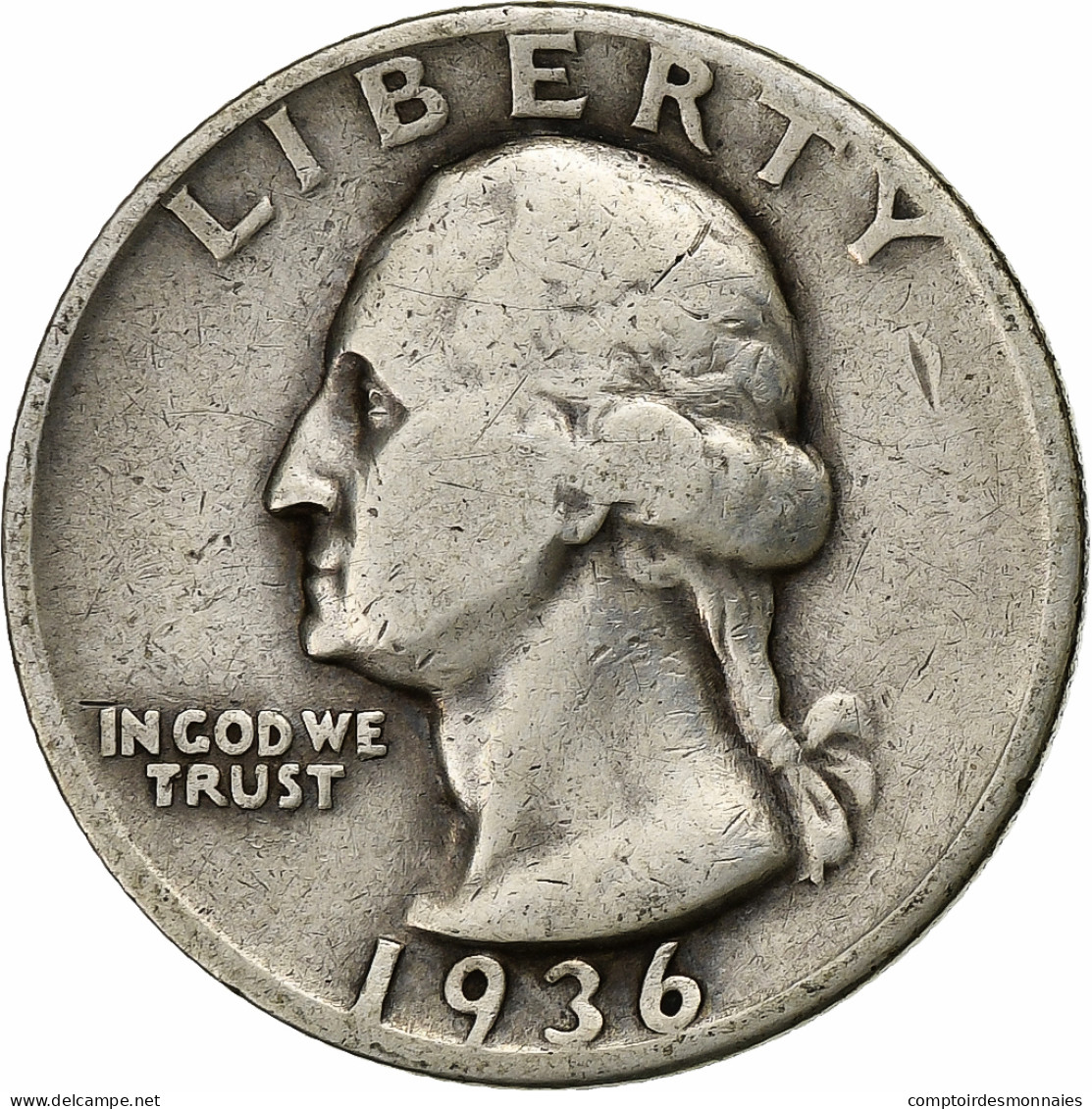 États-Unis, Quarter, Washington Quarter, 1936, U.S. Mint, Argent, TB, KM:164 - 1932-1998: Washington