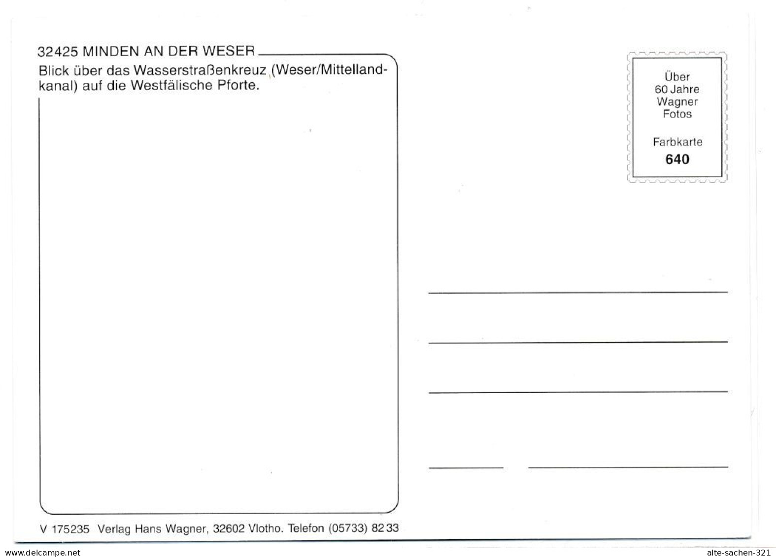 AK 1980er Luftbild Wasserstraßenkreuz Minden Porta Westfalica - Minden