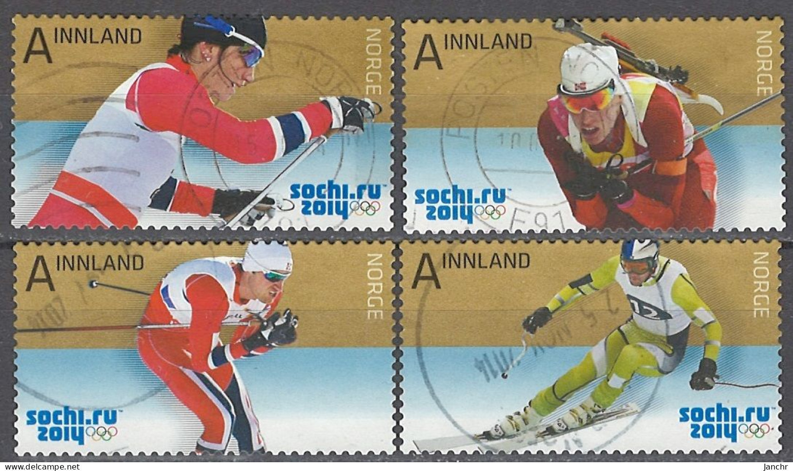 Norwegen Norway 2014. Mi.Nr. 1839-1842, Used O - Used Stamps