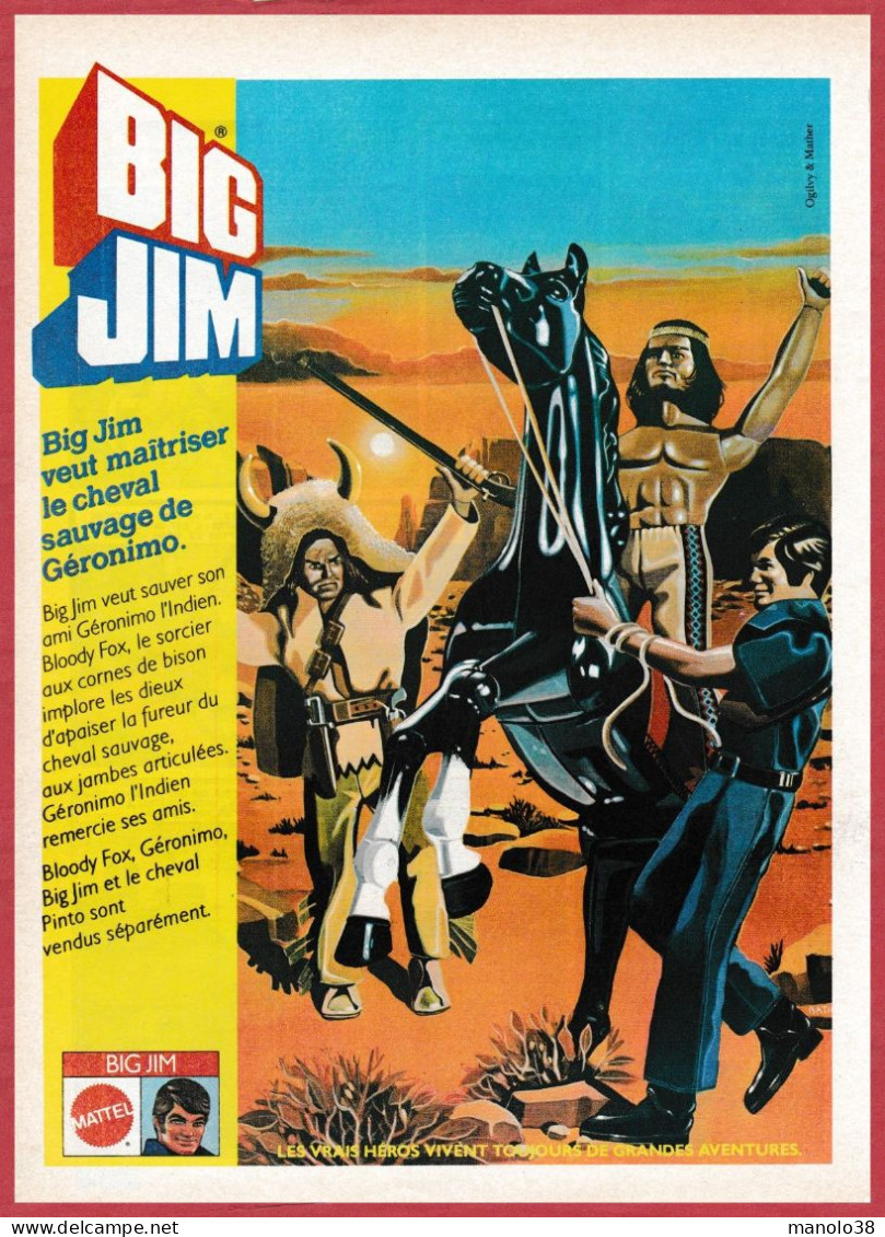 Big Jim. Big Jim Veut Maitriser Le Sauvage De Geronimo. Bloody Fox, Geronimo Et Le Cheval Pinto. 1980. - Reclame