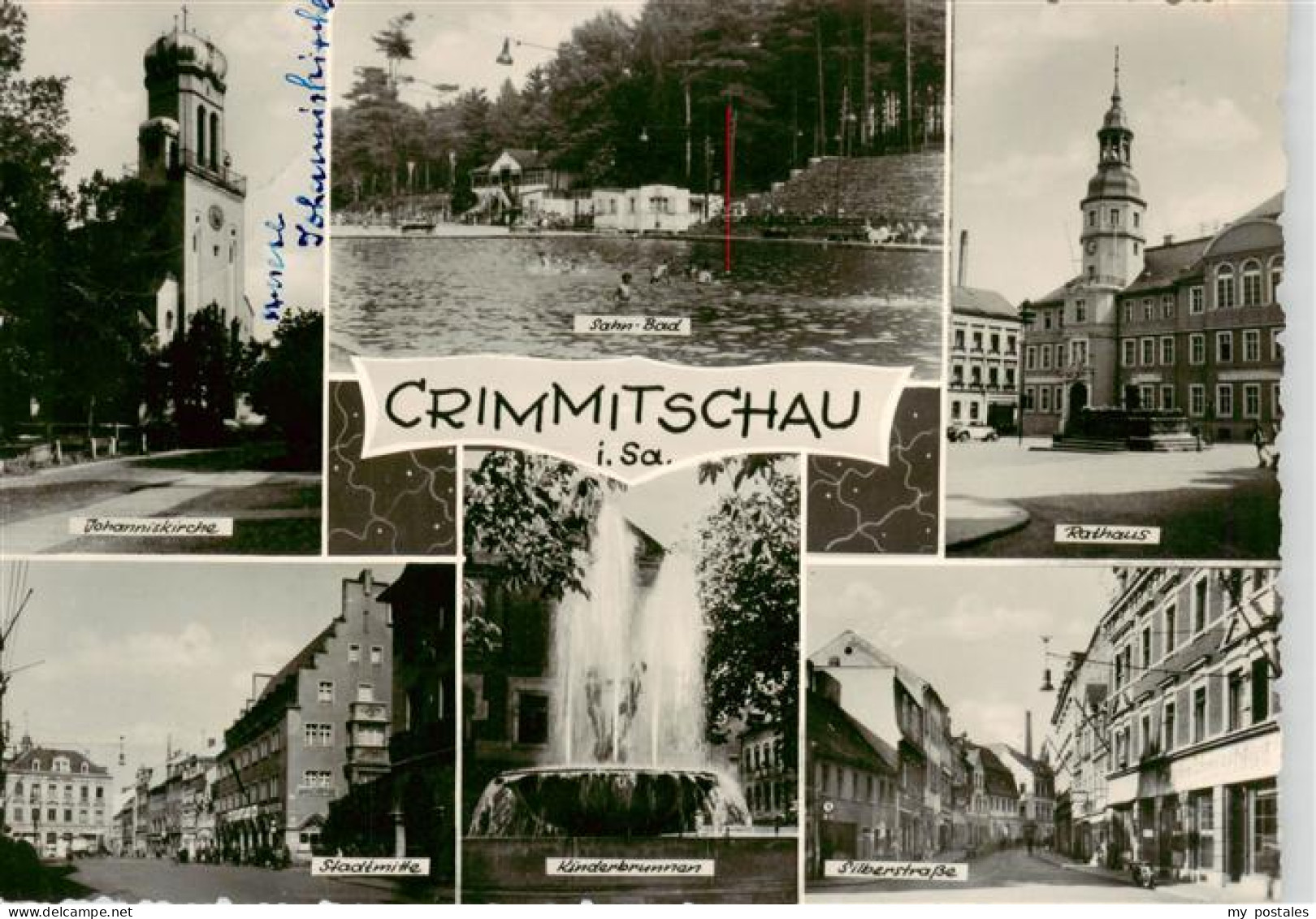 73895952 Crimmitschau Johanniskirche Sahn Bad Rathaus Stadtmitte Kinderbrunnen S - Crimmitschau