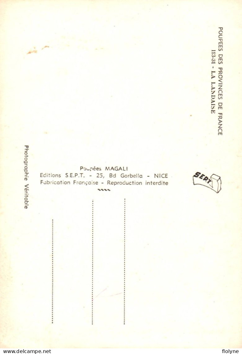 Poupées Des Provinces De France - 4 CPA - Niçoise Bordelaise Bretonne Landaise - Doll - Juegos Y Juguetes