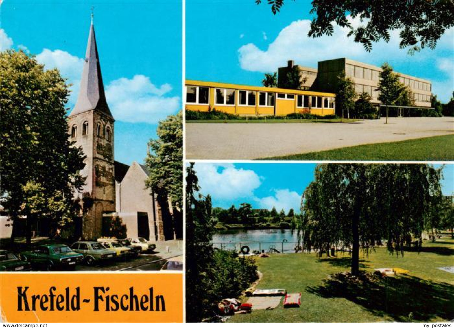 73895936 Fischeln Kirche Schule Liegewiese Fischeln - Krefeld