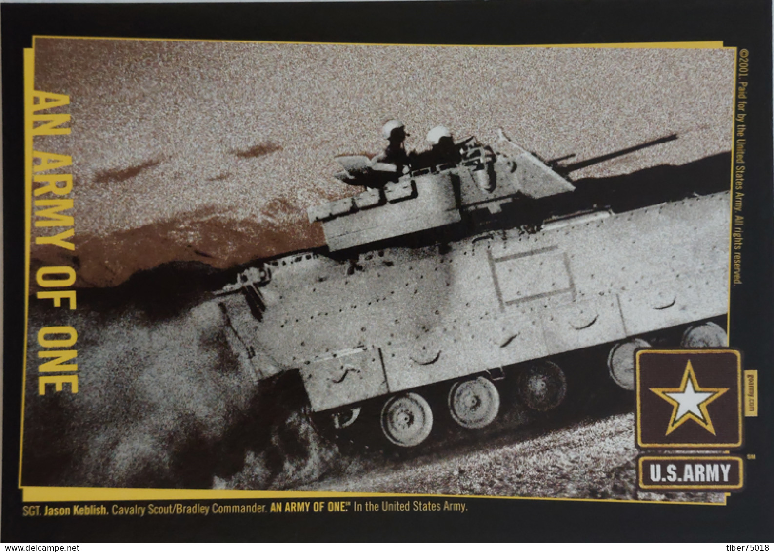 Carte Postale - An Army Of One (tank - Char D'assaut) U.S. Army - Publicidad