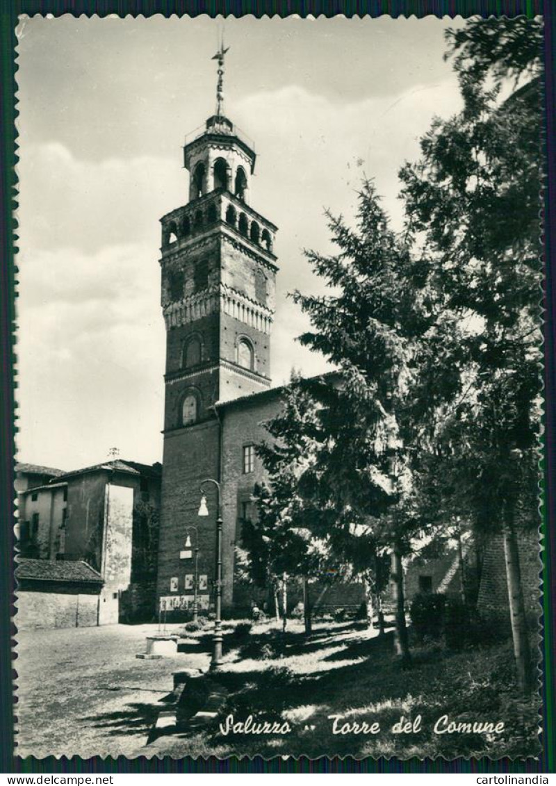 Cuneo Saluzzo Torre Del Comune Foto FG Cartolina MZ1665 - Cuneo