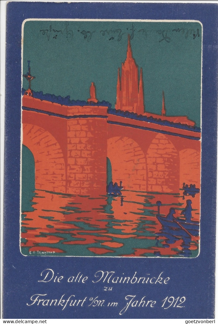 Frankfurt Am Main, Osthafen Und Die Alte Mainbrücke 1912 - Cartes Postales