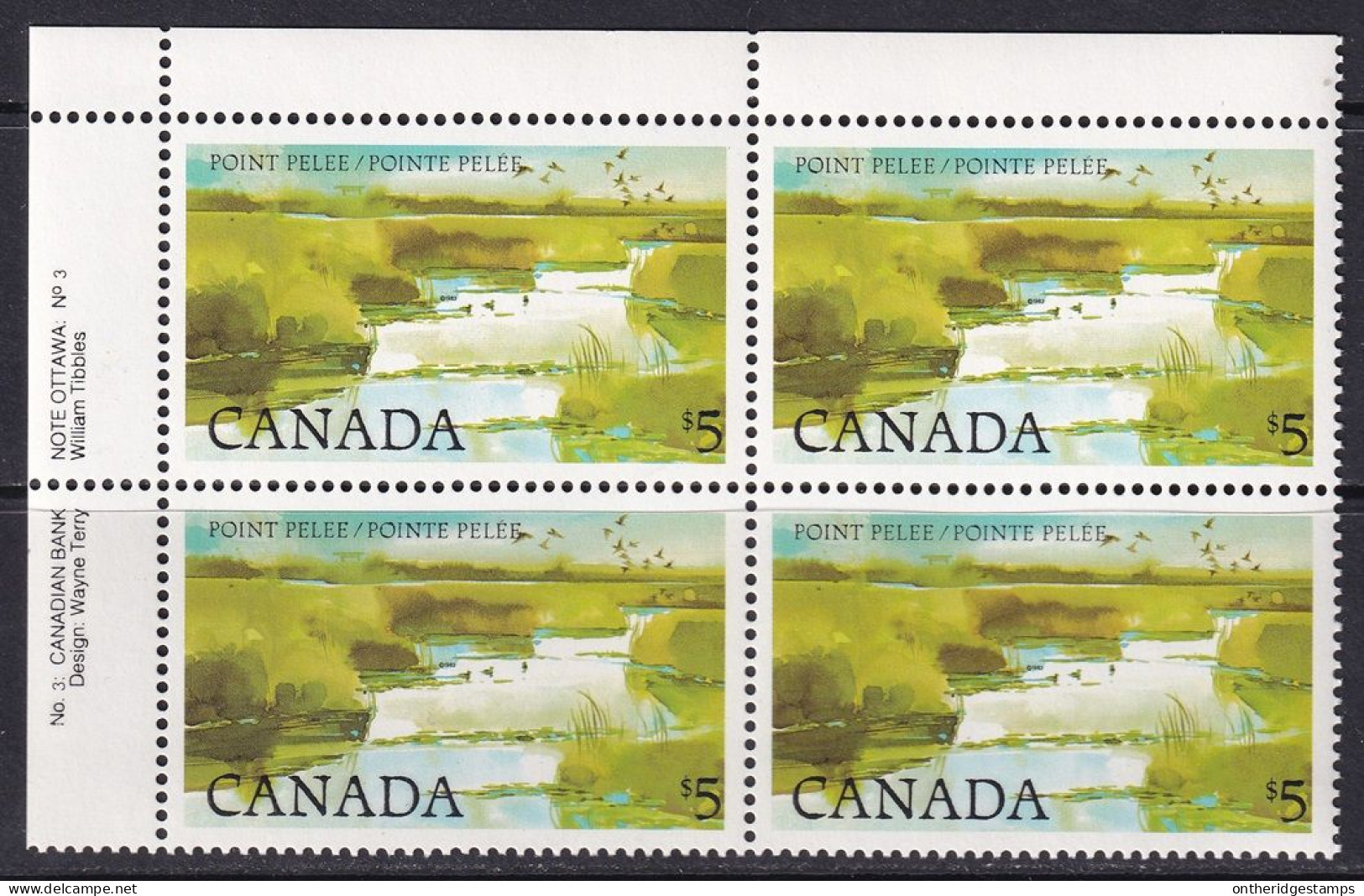 Canada 1983 Sc 937ii  Upper Left Plate Block MNH** Harrison Paper - Ongebruikt