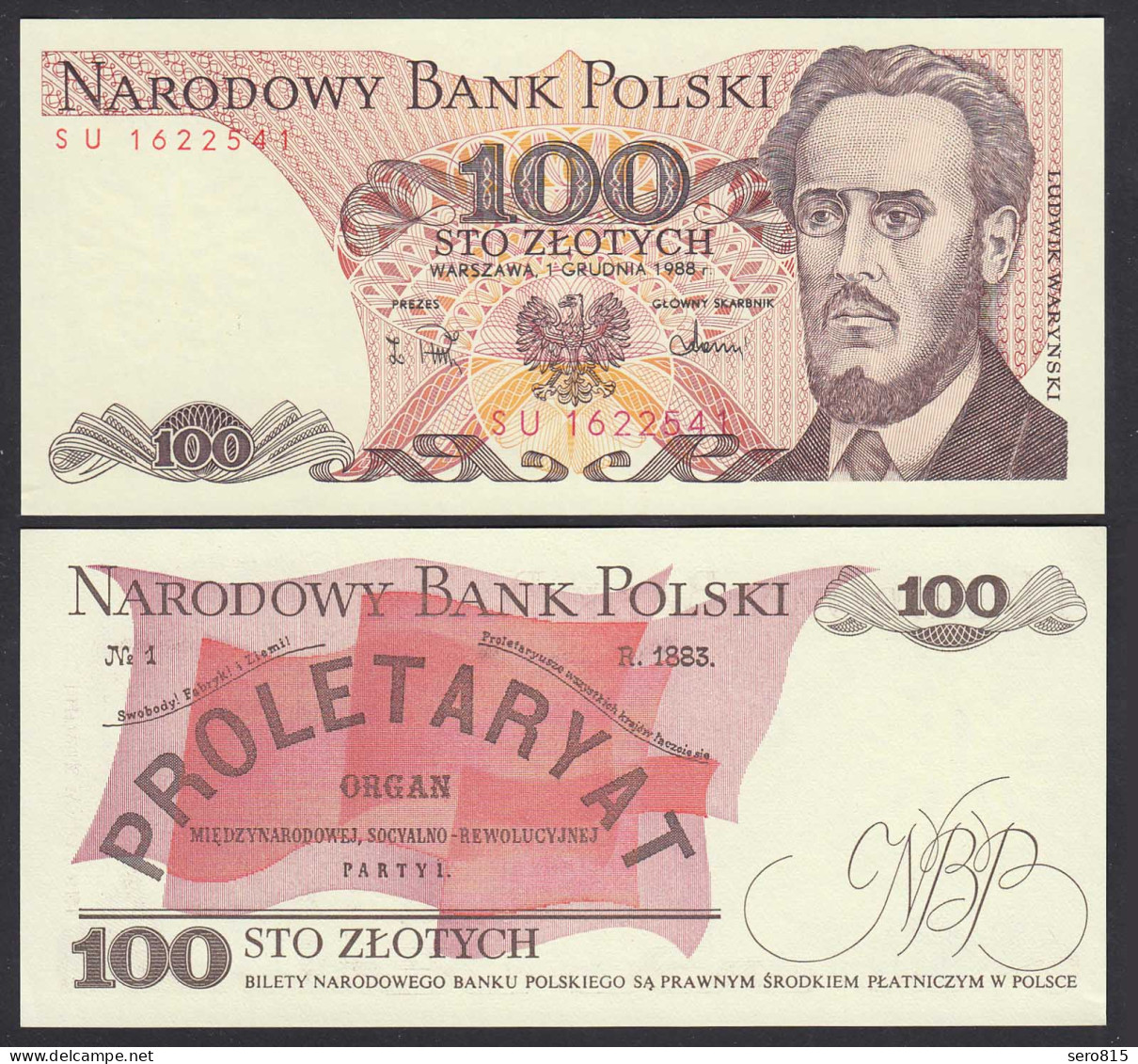 Polen - Poland 100 Zlotych Banknote 1988 Pick 143e UNC (1)   (27264 - Pologne