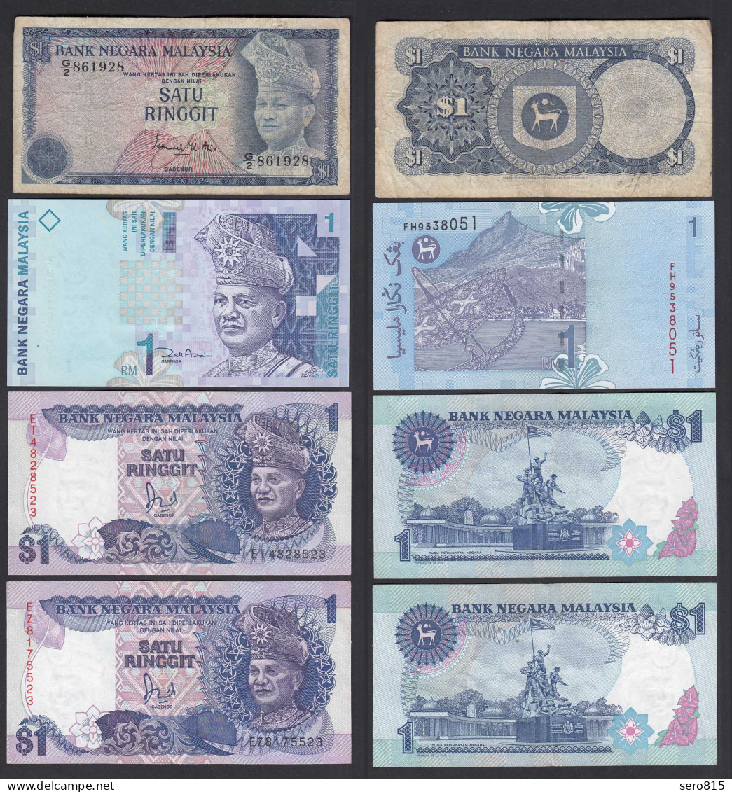Malaysia 4 Stück Banknoten á 1 Ringit    (27637 - Andere - Azië