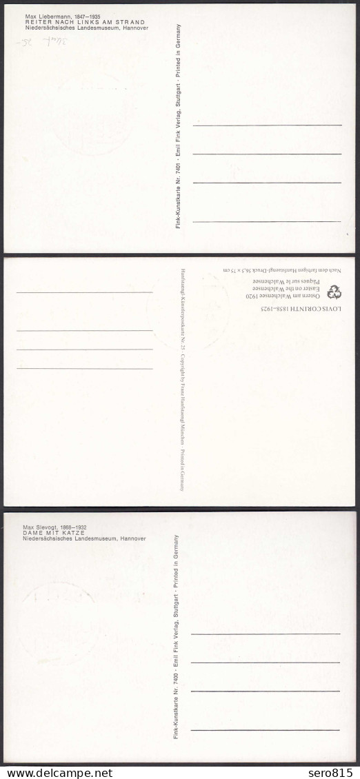 BRD BUND Maximumkarten Mi.986/88 Impressionismus 1978  (25940 - Altri & Non Classificati
