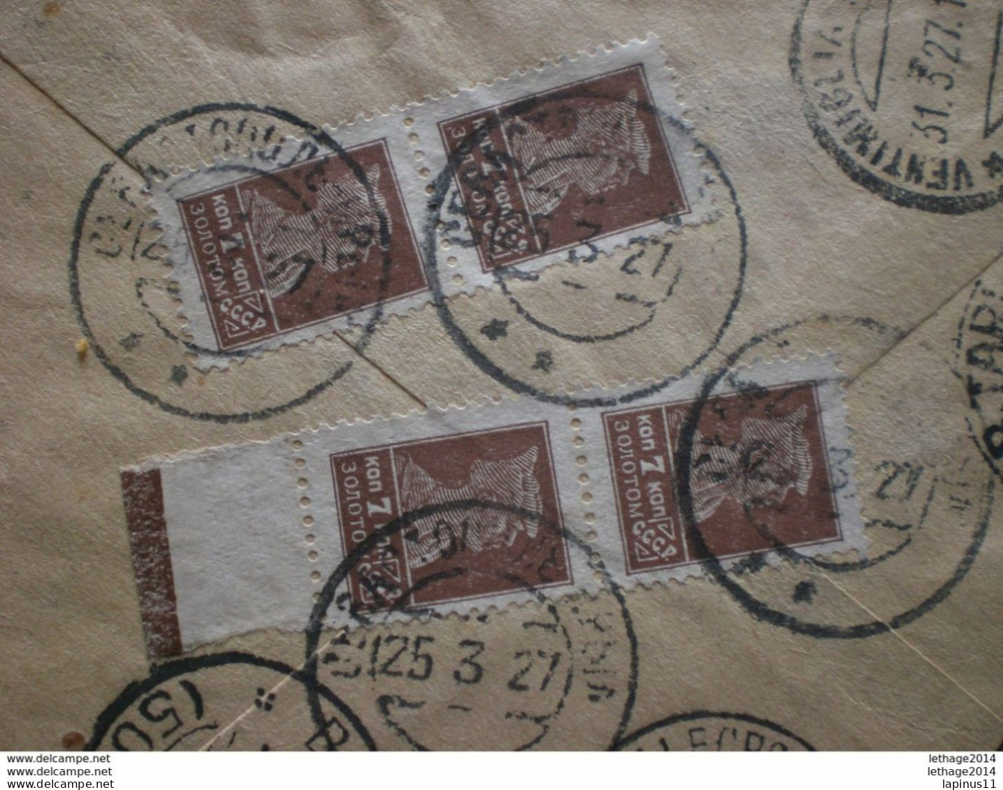 RUSSIA RUSSIE РОССИЯ STAMPS COVER 1927 RUSSIE TO ITALY RRR RIF.TAGG. (75) - Briefe U. Dokumente