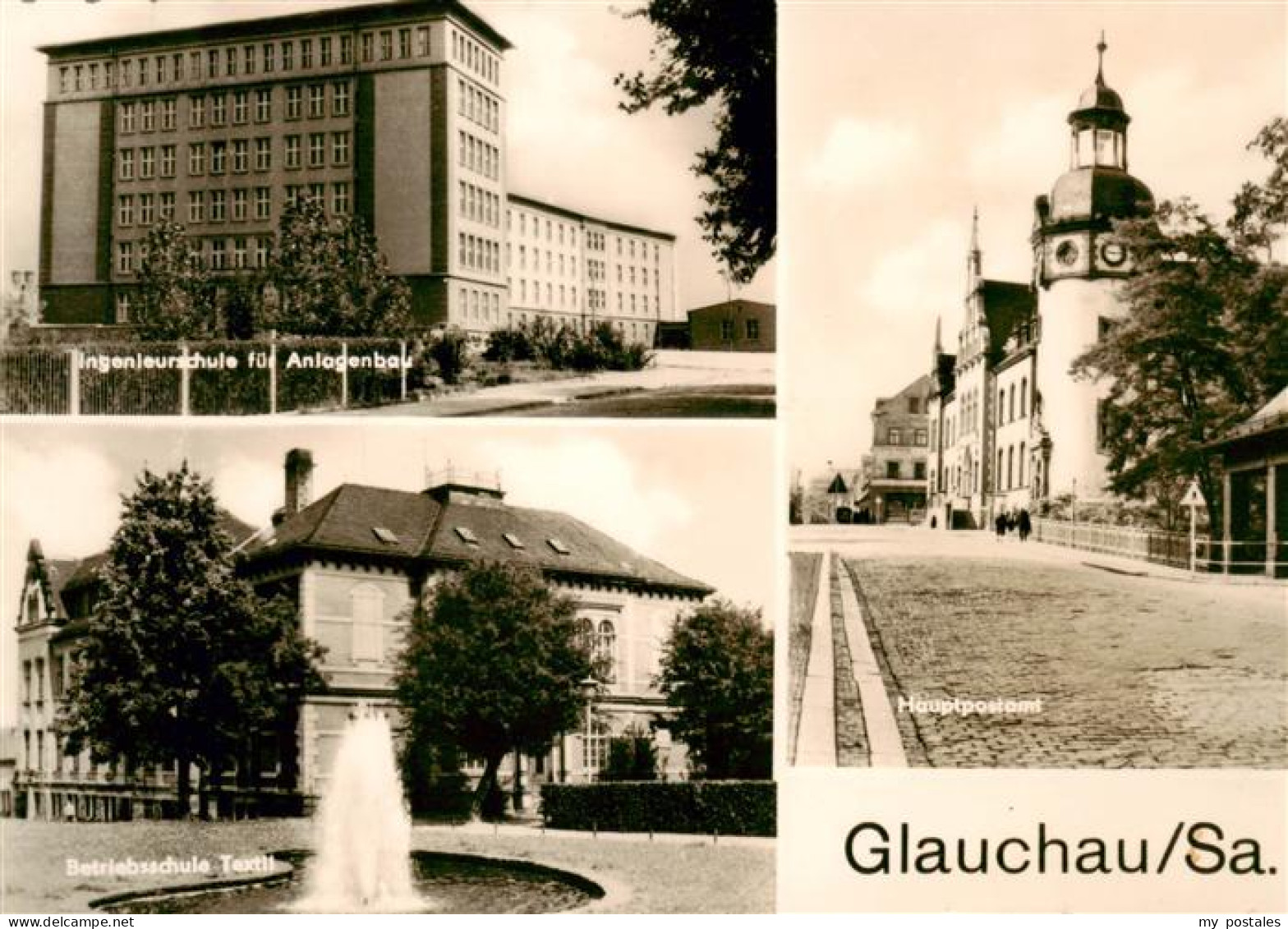 73895626 Glauchau Ingenierschule Fuer Anlagenbau Betriebsschule Textil Hauptpost - Glauchau