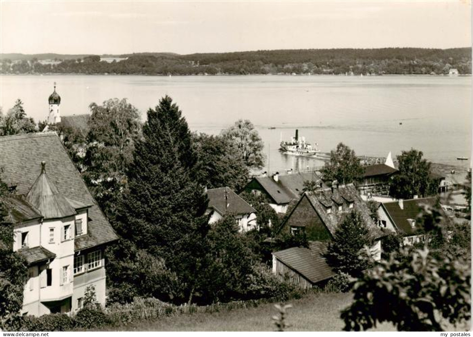 73895549 Schondorf Ammersee Panorama Ablegender Dampfer Schondorf Ammersee - To Identify