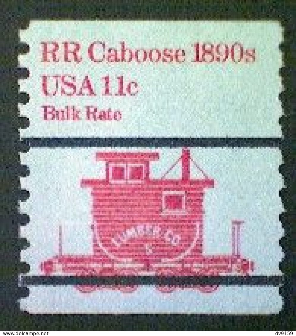 United States, Scott #1905a, Used(o), 1984 Coil, Transportation Series: Caboose Of 1890s, 11¢, Red - Usados