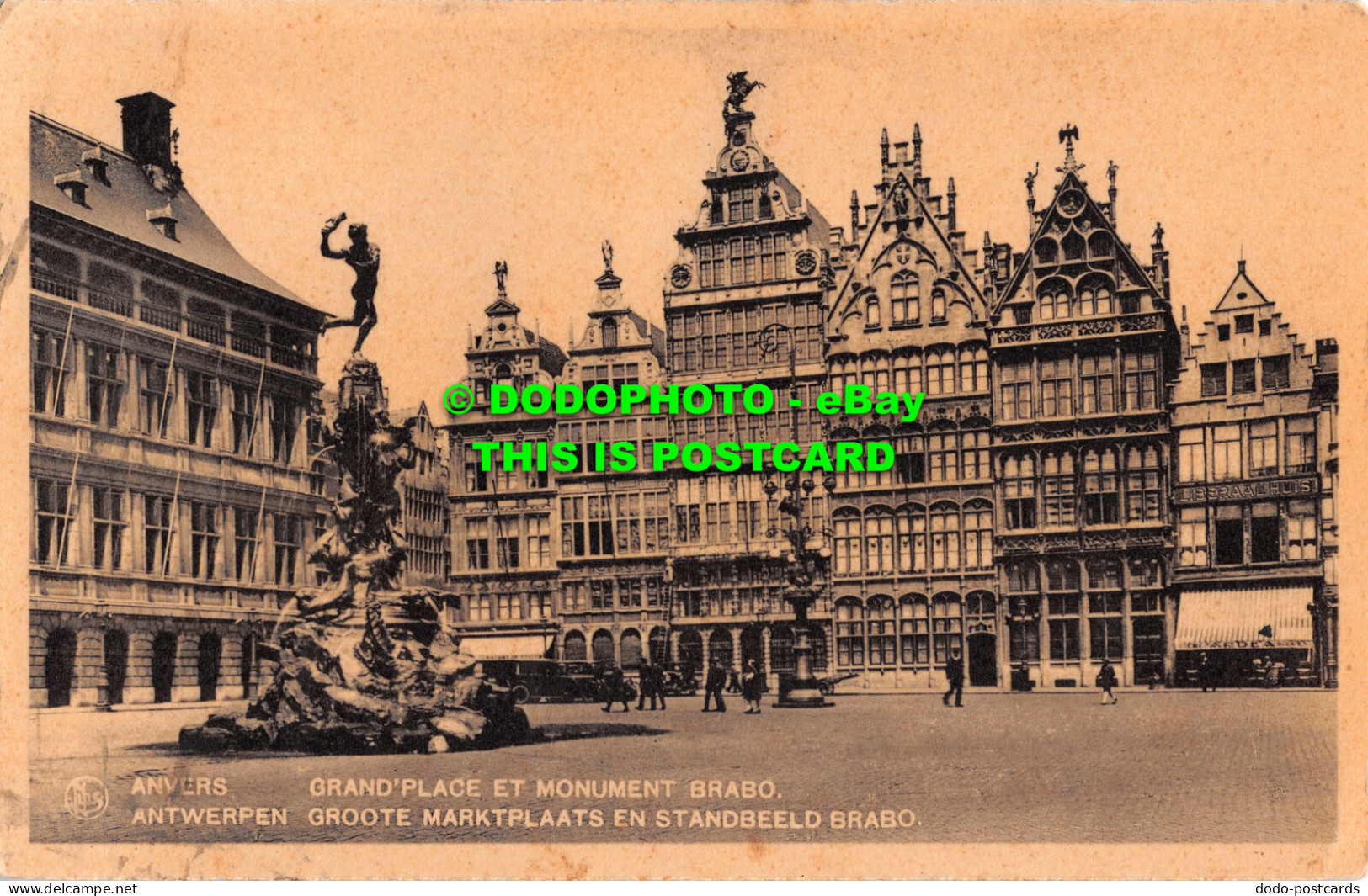 R492924 Nels. Anvers. Antwerpen. Grand Place Et Monument Brabo. Antwerpen. Groot - Mondo