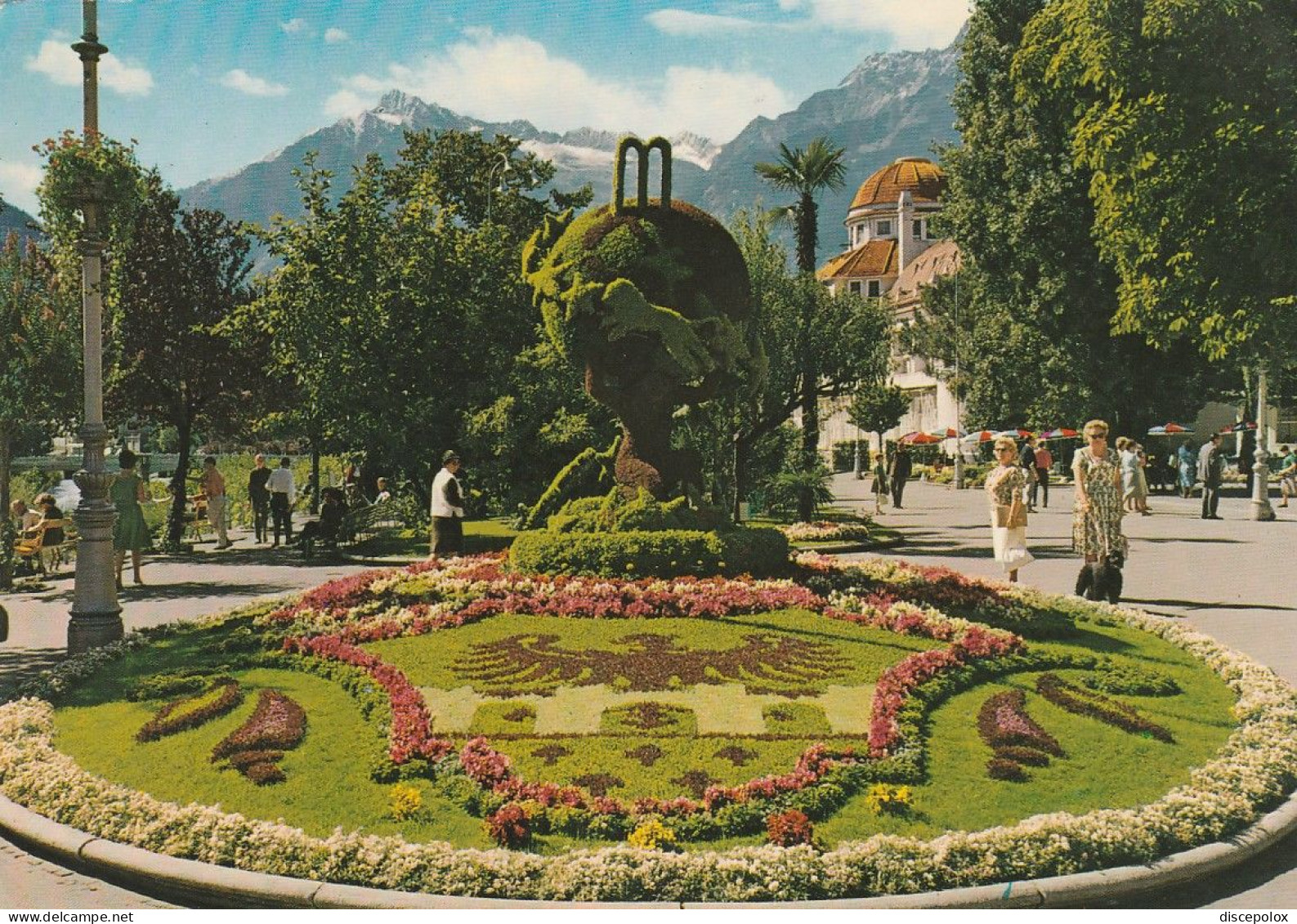 U6055 Merano Meran (Bolzano) - Passeggiata Kurpromenade - Orologio Floreale / Viaggiata 1983 - Merano