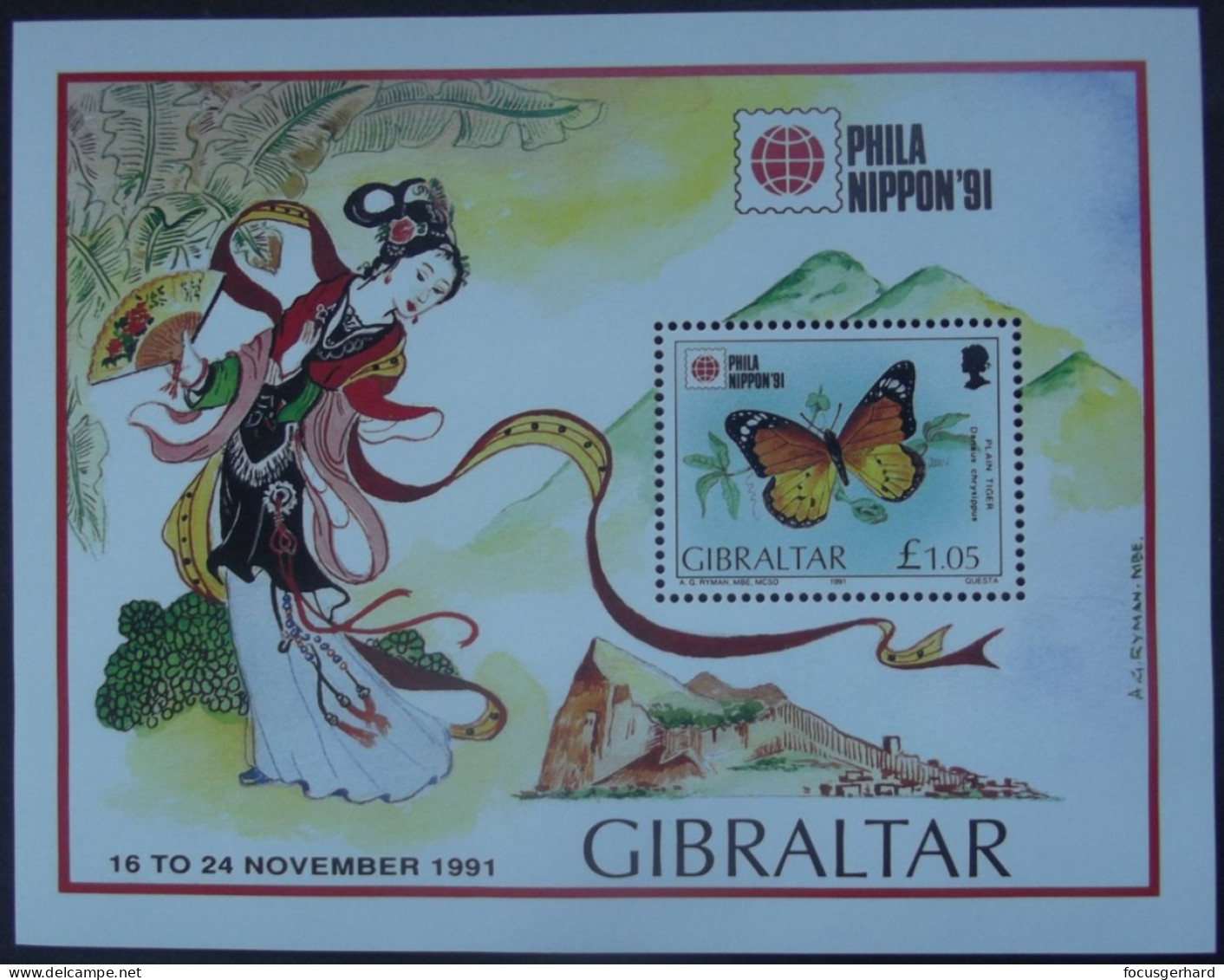 Gibraltar  Internationale Briefmarkenausstellung PHILANIPPON 91 Tokio 1991    ** - Gibilterra