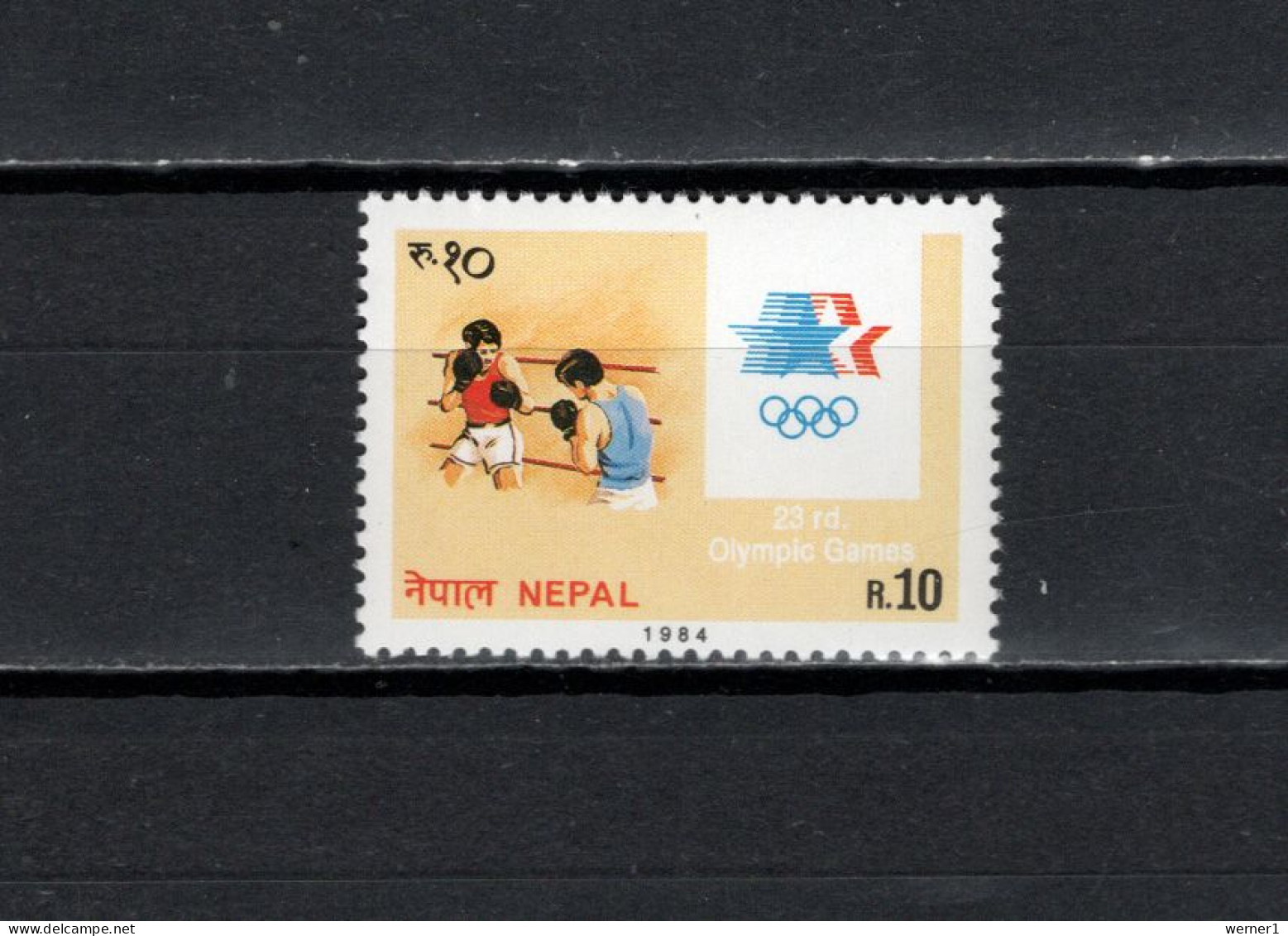Nepal 1984 Olympic Games Los Angeles, Boxing Stamp MNH - Sommer 1984: Los Angeles
