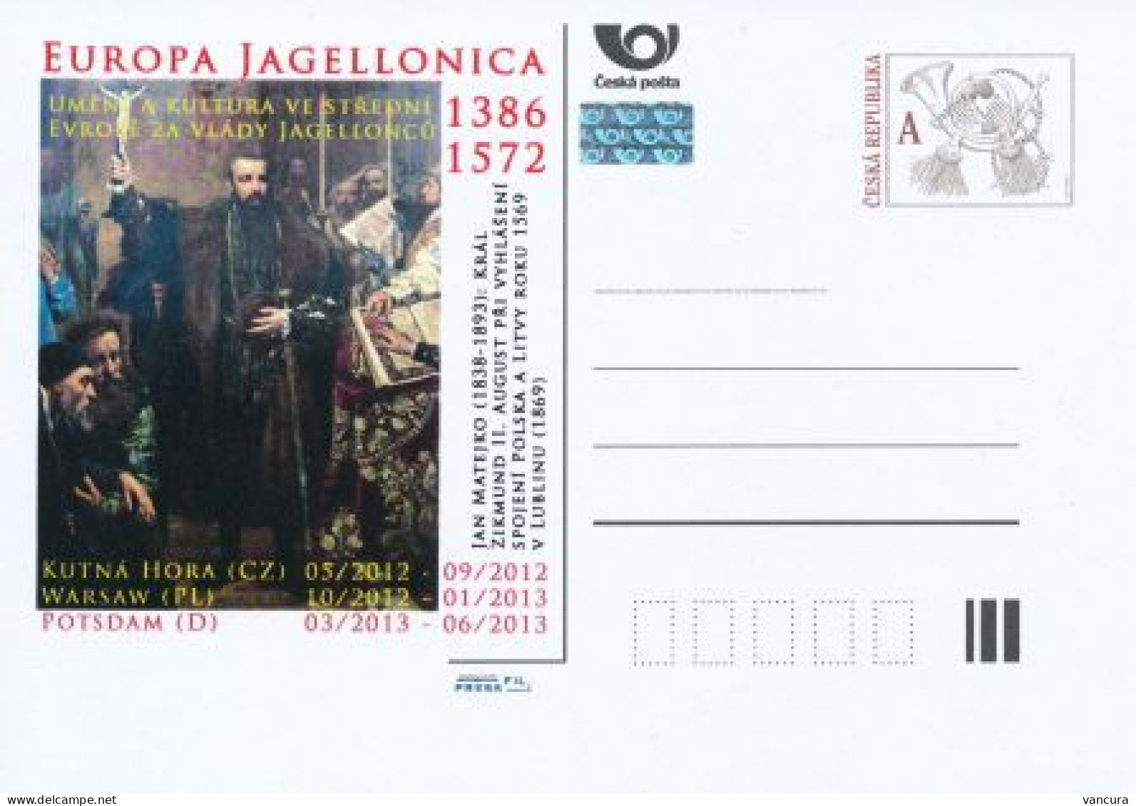 CDV C Czech Republic Europa Jagellonica 2012 Polish Kings Paintings Of Jan Matejko - Familles Royales