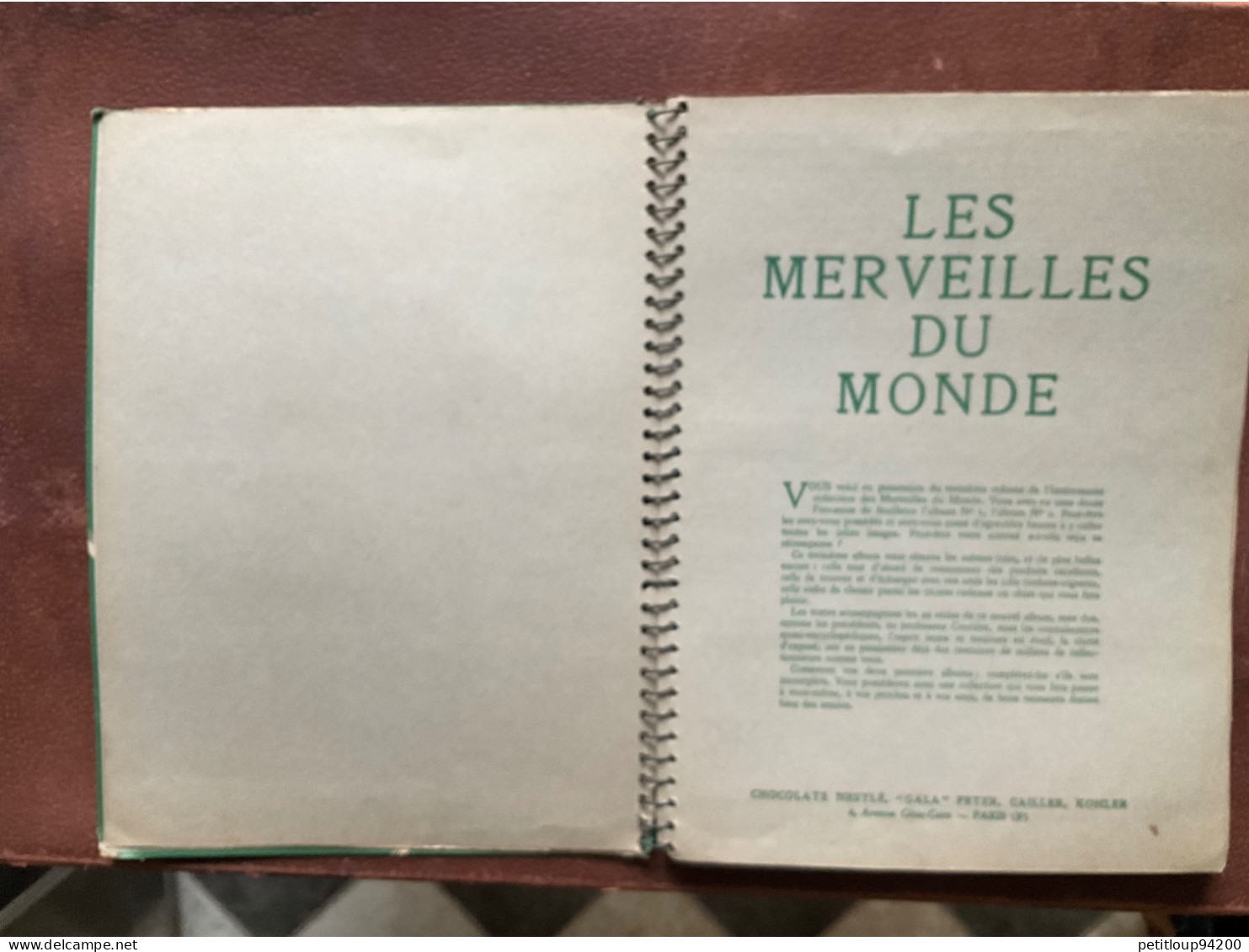 ALBUM NESTLE Volume No 3  LES MERVEILLES DU MONDE (Complet De Ses Images) - Other & Unclassified